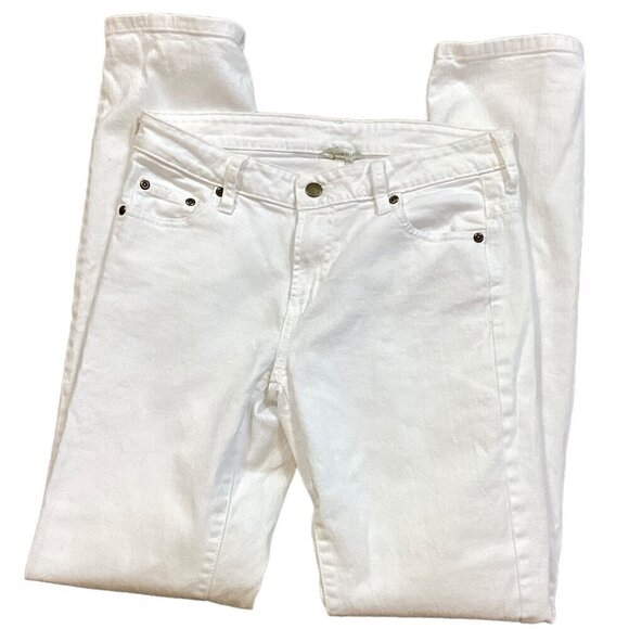 Garnet Hill Womens Straight Leg Mid Rise 5 Pocket Stretch Jeans Sz 2 White 289D - Picture 5 of 11